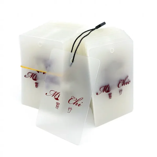 Custom plastic hang tags